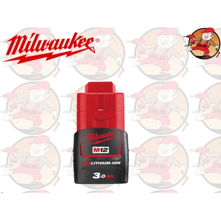 M12B3 Akumulator 12 V MILWAUKEE M12 B3 , nr. 4932451388 M12B3 Akumulator 12 V MILWAUKEE M12 B3 , nr. 4932451388